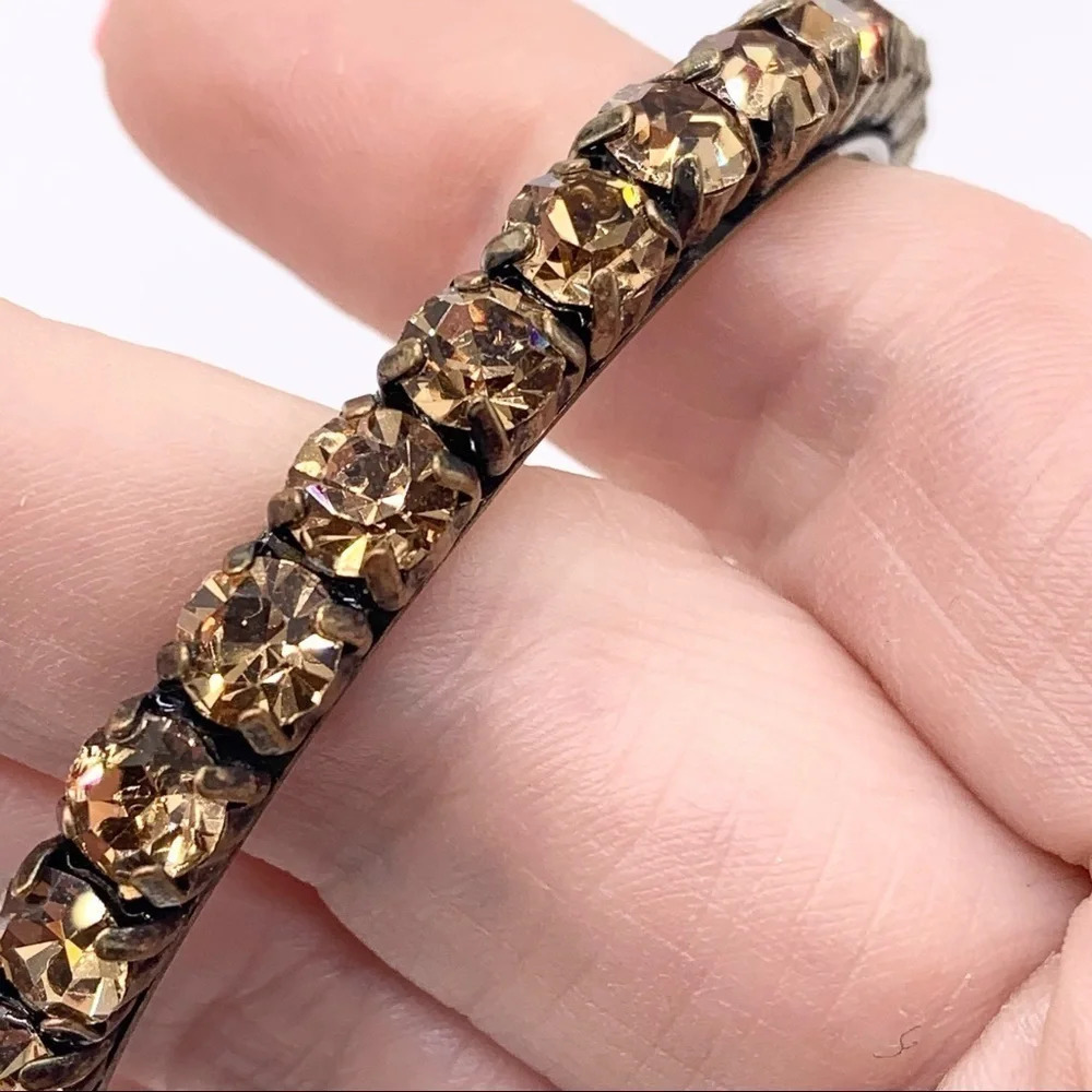 J. Crew Peach Crystal Cuff Bracelet - Picture 2 of 4